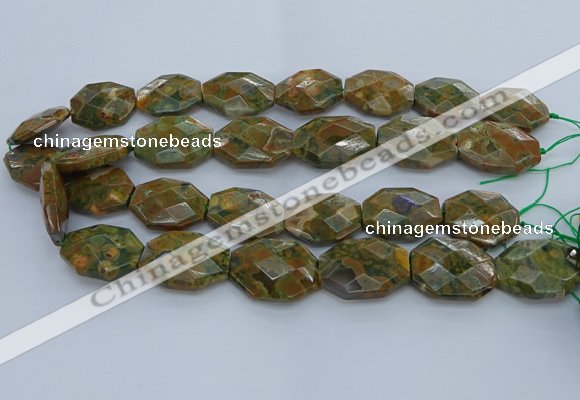 CRH152 15.5 inches 20*25mm - 22*30mm faceted freeform rhyolite beads