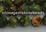 CRH163 15.5 inches 10mm faceted nuggets rhyolite gemstone beads