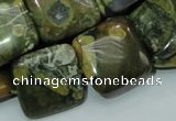 CRH19 15.5 inches 20*20mm square rhyolite beads wholesale