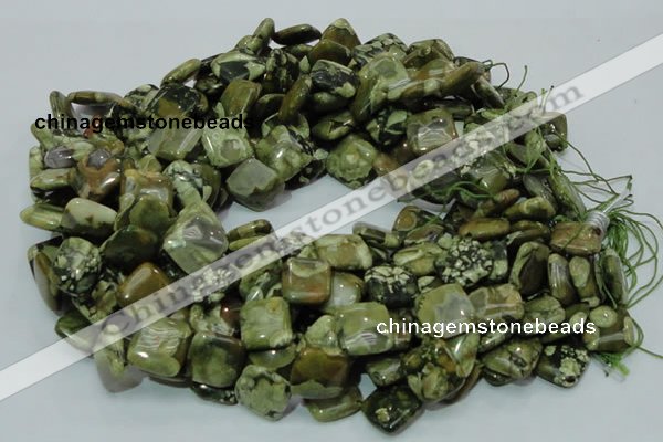 CRH21 15.5 inches 15*15mm rhombic rhyolite beads wholesale