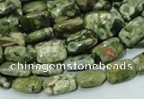 CRH23 15.5 inches 8*12mm rectangle rhyolite beads wholesale