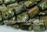 CRH24 15.5 inches 10*14mm rectangle rhyolite beads wholesale