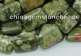 CRH25 15.5 inches 12*18mm rectangle rhyolite beads wholesale