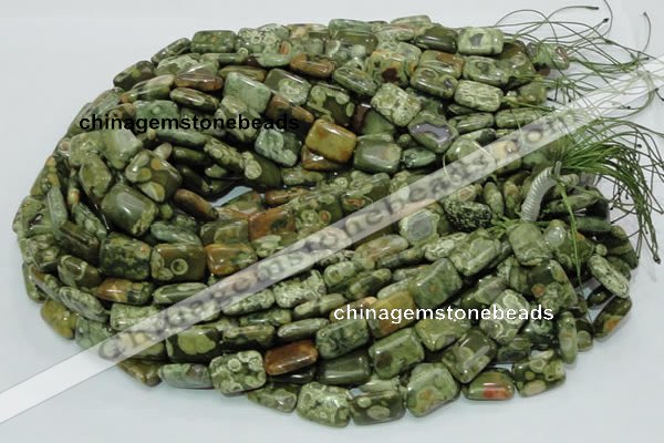 CRH25 15.5 inches 12*18mm rectangle rhyolite beads wholesale