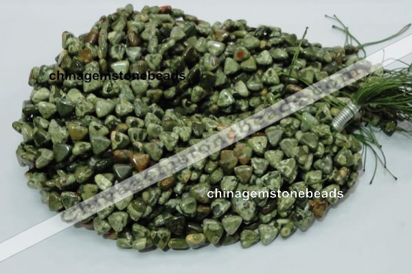 CRH30 15.5 inches 10*10mm triangle rhyolite beads wholesale