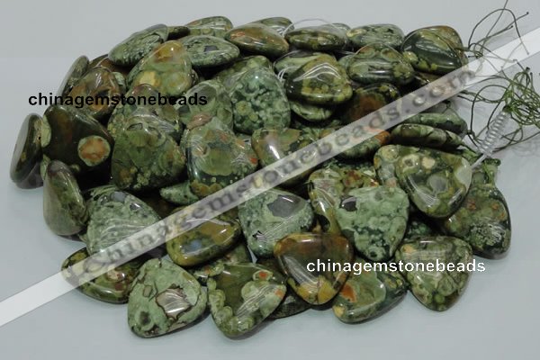 CRH34 15.5 inches 30*30mm triangle rhyolite beads wholesale