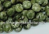 CRH35 15.5 inches 10mm flat round rhyolite beads wholesale