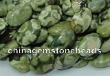 CRH42 15.5 inches 8*12mm oval rhyolite beads wholesale