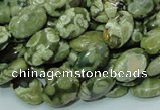 CRH42 15.5 inches 8*12mm oval rhyolite beads wholesale