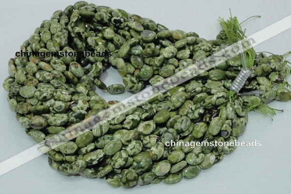 CRH42 15.5 inches 8*12mm oval rhyolite beads wholesale