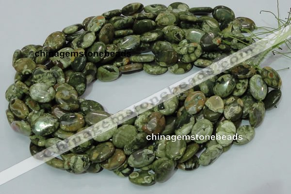 CRH44 15.5 inches 12*16mm oval rhyolite beads wholesale