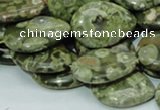 CRH48 15.5 inches 18*25mm flat teardrop rhyolite beads wholesale