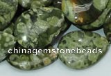 CRH49 15.5 inches 22*30mm flat teardrop rhyolite beads wholesale