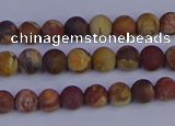 CRH510 15.5 inches 4mm round matte rhyolite gemstone beads