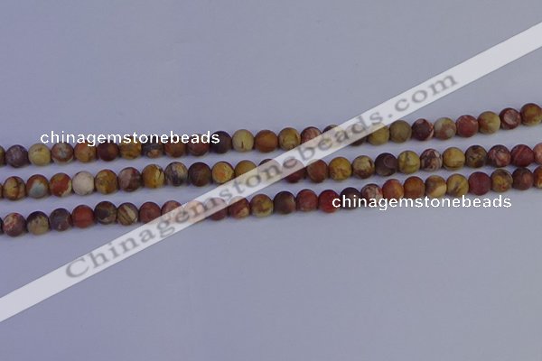 CRH511 15.5 inches 6mm round matte rhyolite gemstone beads