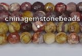 CRH518 15.5 inches 4mm faceted round rhyolite gemstone beads