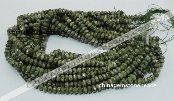 CRH52 15.5 inches 5*8mm faceted rondelle rhyolite beads wholesale