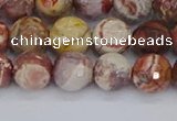 CRH520 15.5 inches 8mm faceted round rhyolite gemstone beads