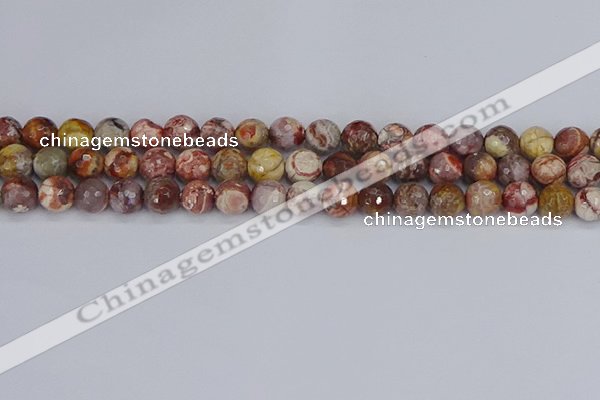 CRH520 15.5 inches 8mm faceted round rhyolite gemstone beads