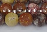 CRH522 15.5 inches 12mm faceted round rhyolite gemstone beads