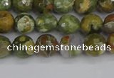 CRH527 15.5 inches 6mm faceted round rhyolite beads wholesale