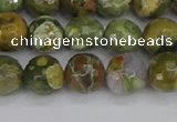 CRH528 15.5 inches 8mm faceted round rhyolite beads wholesale