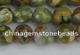 CRH529 15.5 inches 10mm faceted round rhyolite beads wholesale