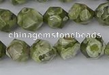 CRH536 15.5 inches 8mm faceted nuggets rhyolite gemstone beads