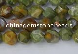 CRH541 15.5 inches 6mm faceted nuggets rhyolite beads wholesale