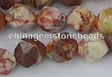 CRH550 15.5 inches 12mm faceted nuggets rhyolite gemstone beads