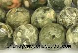 CRH581 15 inches 8mm faceted round rhyolite beads wholesale