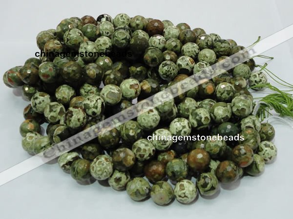 CRH60 15.5 inches 18mm faceted round rhyolite beads wholesale