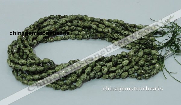 CRH62 15.5 inches 6*8mm faceted teardrop rhyolite beads wholesale