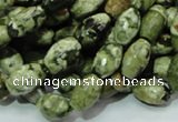 CRH66 15.5 inches 7*11mm faceted rice rhyolite beads wholesale