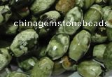 CRH67 15.5 inches 8*13mm faceted rice rhyolite beads wholesale