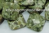 CRH75 15.5 inches 20*20mm faceted rhombic rhyolite beads wholesale