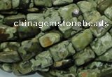 CRH78 15.5 inches 10*14mm faceted rectangle rhyolite beads wholesale