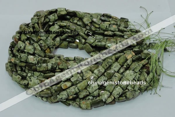 CRH79 15.5 inches 13*18mm faceted rectangle rhyolite beads wholesale