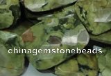 CRH82 15.5 inches 22*30mm faceted rectangle rhyolite beads wholesale