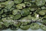 CRH89 15.5 inches 10*14mm faceted oval rhyolite beads wholesale