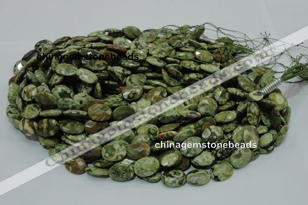 CRH91 15.5 inches 16*20mm faceted oval rhyolite beads wholesale