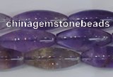 CRI100 15.5 inches 12*30mm rice natural ametrine gemstone beads