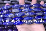 CRI101 15.5 inches 12*30mm rice lapis lazuli gemstone beads