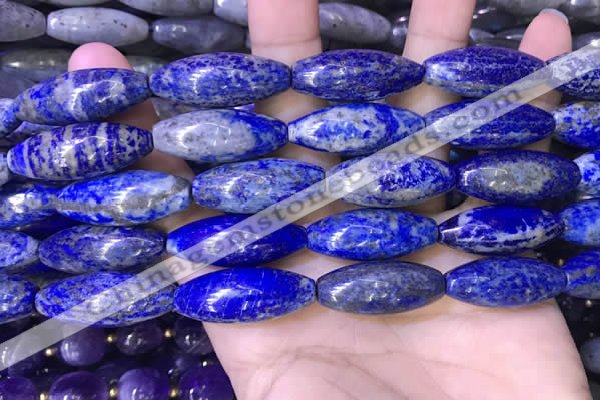 CRI101 15.5 inches 12*30mm rice lapis lazuli gemstone beads