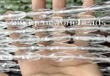 CRI144 15.5 inches 10*30mm faceted rice white crystal beads