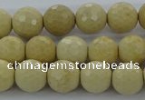 CRI212 15.5 inches 8mm faceted round riverstone beads wholesale