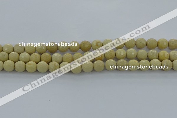 CRI213 15.5 inches 10mm faceted round riverstone beads wholesale