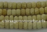 CRI220 15.5 inches 4*6mm faceted rondelle riverstone beads