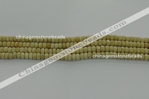 CRI220 15.5 inches 4*6mm faceted rondelle riverstone beads