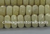 CRI223 15.5 inches 8*12mm faceted rondelle riverstone beads